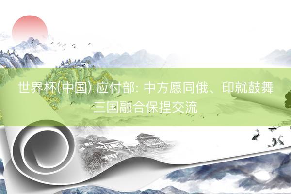 世界杯(中国) 应付部: 中方愿同俄、印就鼓舞三国融合保捏交流