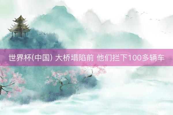 世界杯(中国) 大桥塌陷前 他们拦下100多辆车