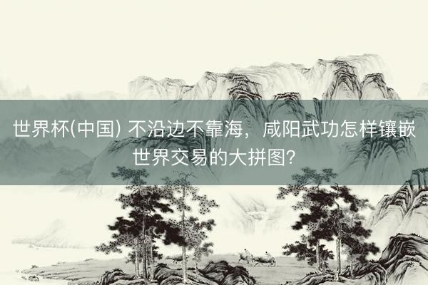 世界杯(中国) 不沿边不靠海，咸阳武功怎样镶嵌世界交易的大拼图？