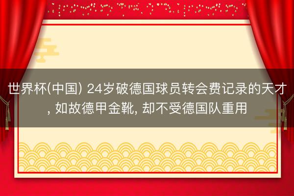 世界杯(中国) 24岁破德国球员转会费记录的天才， 如故德甲金靴， 却不受德国队重用
